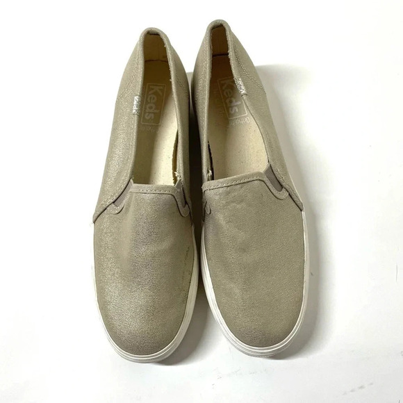 Keds Triple Decker Platform Slip On Fashion Sneakers Metallic Gold Size 7.5 - Picture 2 of 8